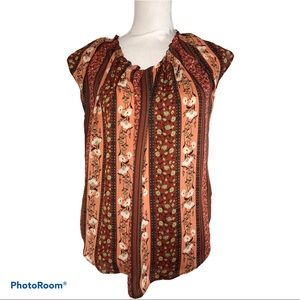 Lauren Conrad large sleeveless top tie back neck